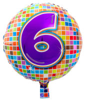 Folat Folienballon 43 cm 1 Stück Happy Birthday 6...