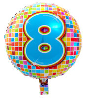 Folat Folienballon 43 cm 1 Stück Happy Birthday 8...