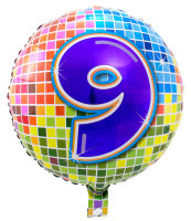 Folat Folienballon 43 cm 1 Stück Happy Birthday 9...