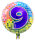 Folat Folienballon 43 cm 1 Stück Happy Birthday 9 Jahre unverpackt