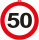 Folat 50. Geburtstag Türschild Verkehrsschild - 47cm