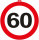 Folat 60. Geburtstag Türschild Verkehrsschild - 47cm
