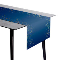 Folat Tischläufer Elegant True Blue - 240x40cm