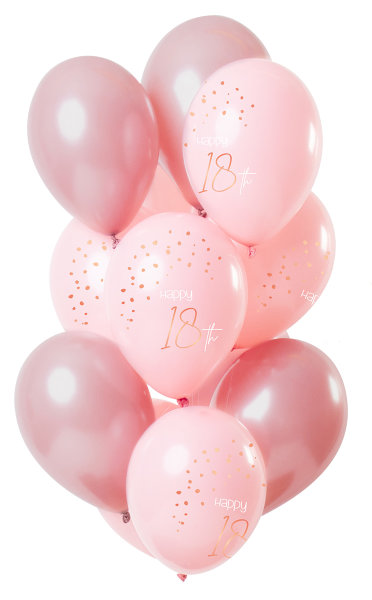 Folat Ballons Elegant Lush Blush 18 Jahre 33cm - 12 Stück