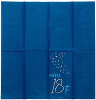 Folat Servietten Elegant True Blue 18 Jahre 33x33cm - 10 Stück