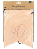 Folat Wimpelkette Elegant Lush Blush 40 Jahre - 6 Meter