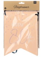 Folat Wimpelkette Elegant Lush Blush 80 Jahre - 6 Meter