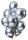 Folat Ballons Mirror Effect Silber 33cm - 12 Stück