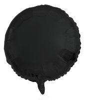 Folat Folienballon Rund Schwarz Metallic Matt - 45 cm