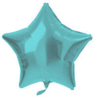 Folat Folienballon Sternförmig Pastell Aqua Metallic...