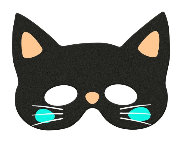 Folat Maske Happy Halloween Schwarze Katze