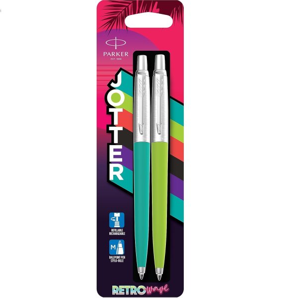 PARKER Druckkugelschreiber JOTTER RETRO WAVE, 2er Pack