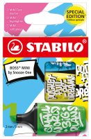 Textmarker - STABILO BOSS MINI by Snooze One - 3er Pack -...