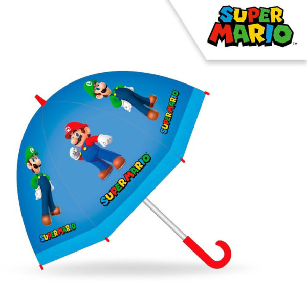 Kinder Regenschirm 70 cm Super Mario