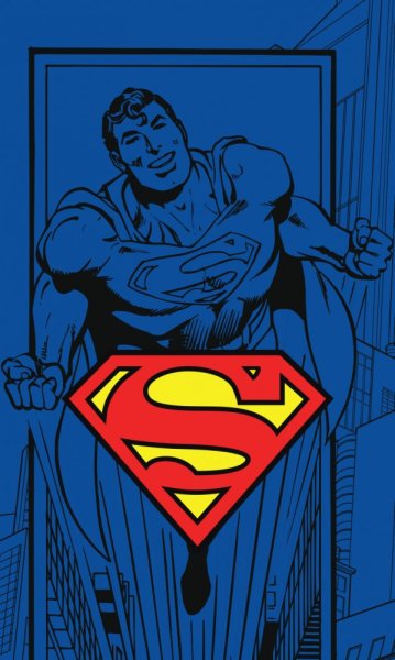 Handtuch Baumwolle 30 x 50 cm "Superman"