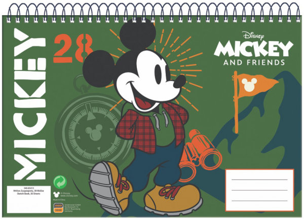 Spiral-Skizzenbuch DIN A4 30 Blatt Mickey Mouse