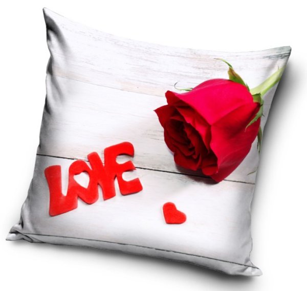 Kissenbezug Polyester 40 x 40 cm "Liebe"