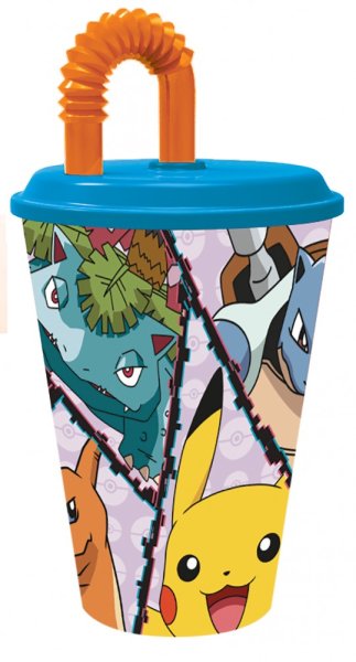 Trinkbecher mit Trinkhalm 430ml "Pokémon"