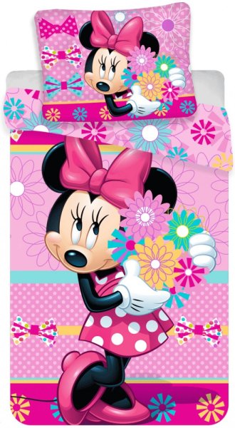 Bettwäsche 140 x 200 cm / 70 x 90 cm Baumwolle "Minnie Mouse"