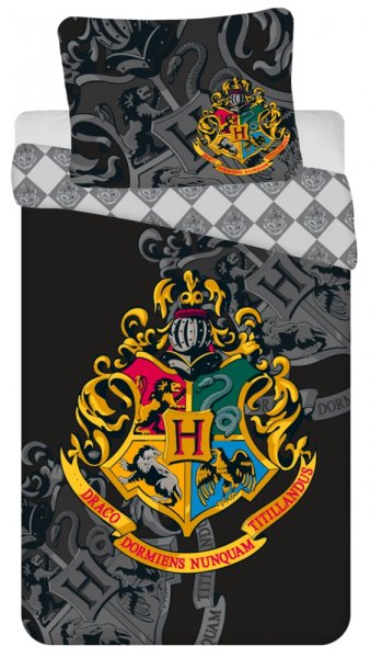 Bettwäsche 140 x 200 cm / 70 x 90 cm Baumwolle "Harry Potter" Hogwarts Colorful