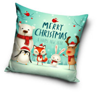 Kissenbezug Polyester 40 x 40 cm "Merry Christmas"