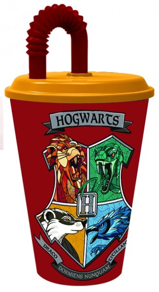 Trinkbecher mit Trinkhalm 430ml "Harry Potter"