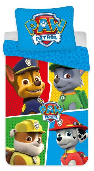 Posteľná bielizeň - 140 x 200 cm / 70 x 90 cm - mikrovlákno - Paw Patrol / Labková patrola