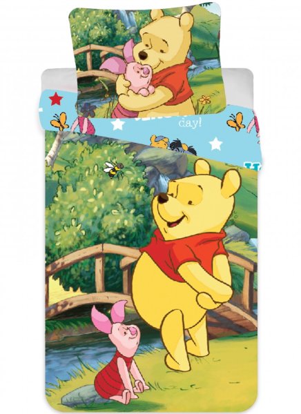 Kinderbettwäsche 90 x 140 cm / 40 x 55 cm Baumwolle "Winnie the Pooh"