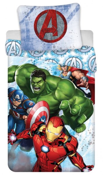 Bettwäsche 140 x 200 cm / 70 x 90 cm Baumwolle "Avengers"