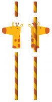 Papierstrohhalme 8er Set Giraffe