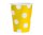 Party Pappbecher 270 ml 6 Stück Dots Yellow