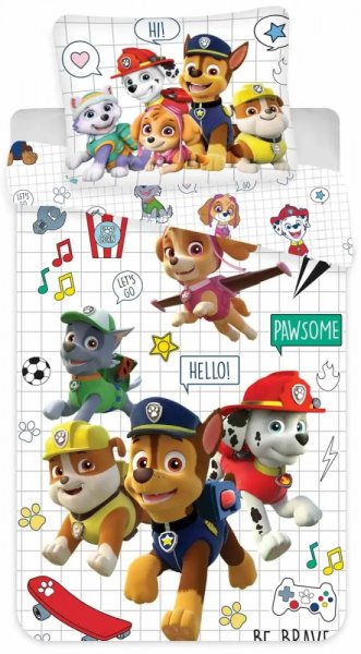 Kinderbettwäsche 100 x 135 cm / 40 x 60 cm Baumwolle "Paw Patrol Pawsome"