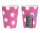 Party Pappbecher 270 ml 6 Stück Dots Magenta