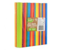 Papierstrohhalme 200er Set Rainbow Colors