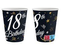 Party Pappbecher 200 ml 6 Stück Happy Birthday 18