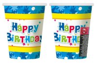 Party Pappbecher 270 ml 6 Stück Happy Birthday