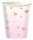 Party Pappbecher 250 ml 8 Stück Pink Ombre