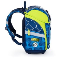 oxybag Schultaschenset PREMIUM LIGHT Fussball blue 3-teilig