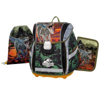 oxybag Školská taška PREMIUM LIGHT Jurassic World black 3-dielna súprava