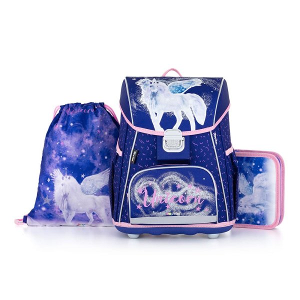 oxybag Školský set PREMIUM Unicorn purple 3-dielny