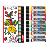 Marabu Window Color Set "Garden", 10 x 25 ml