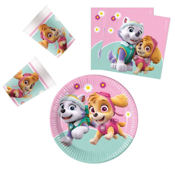 Party-Set 36-teilig "Paw Patrol" Everest and Skye 23 cm