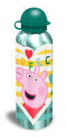 Aluminium Trinkflasche 500ml Peppa Pig grün