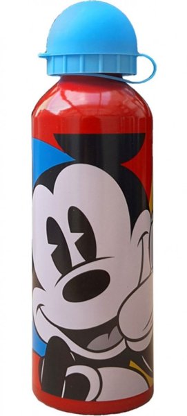 Aluminium Trinkflasche 500ml Mickey Mouse "rot/blau"