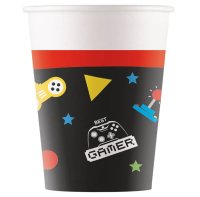 Party Pappbecher 200 ml 8 Stück Gaming Party