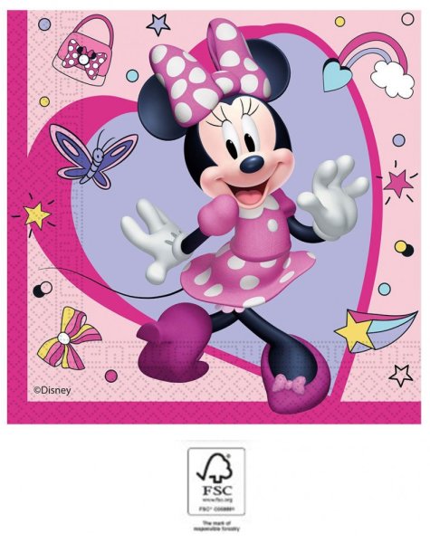 Party Servietten 33 x 33 cm 20 Stück "Minnie Mouse" Junior