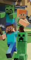 Strandtuch / Badetuch Minecraft Steve and Alex