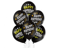 Ballon 30 cm 6 Stück - Happy Birthday to you