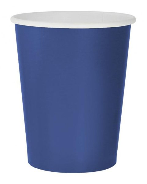 Party Pappbecher 270 ml 14 Stück uni Solid Blue