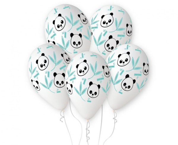 Ballon 33 cm 5 Stück - Panda & Bamboo